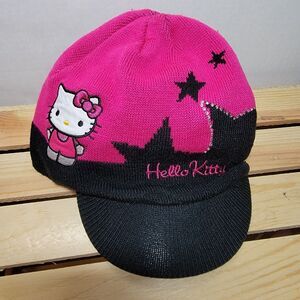Hello Kitty Knit Rim Hat w/ Bling - Girls
